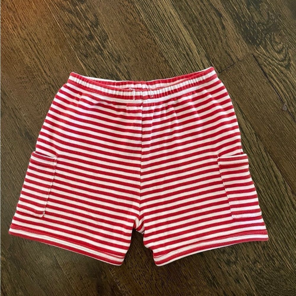 Bella bliss Red and White Striped Shorts size 4